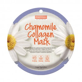 Kamilla bőrnyugtató fátyolmaszk - PureDerm Chamomille Collagen Mask 