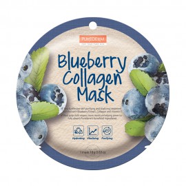 Kékáfonya bőrfeszesítő fátyolmaszk -PureDerm Blueberry Collagen Mask