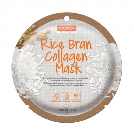 Bőrfehérítő-hidratáló fátyolmaszk - PureDerm RiceBran Collagen Mask