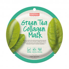 Bőrtisztító-hidratáló fátyolmaszk - PureDerm Green Tea Mask