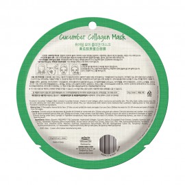 Bőrnyugtató és hidratáló uborka fátyol maszk - PureDerm Cucumber Collagen Mask