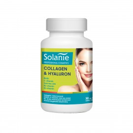 Kollagén + hialuronsav étrend-kiegészítő tabletta - Solanie COLLAGEN & HYALURON